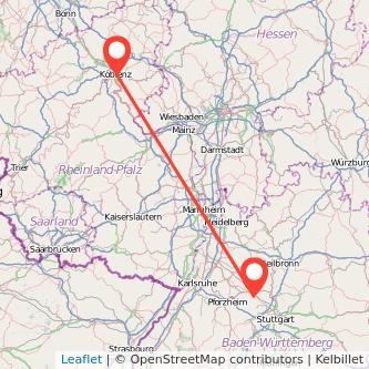 Vaihingen an der Enz Koblenz Bahn Karte