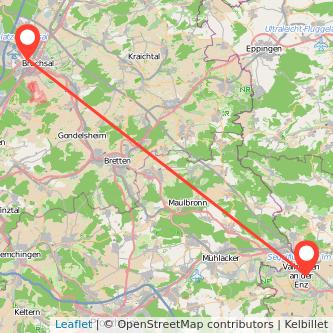 Vaihingen an der Enz Bruchsal Bahn Karte