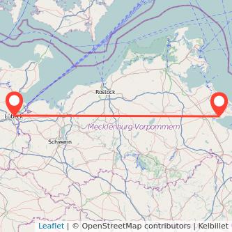 Usedom Lübeck Mitfahrgelegenheit Karte