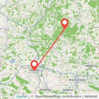 Unterlüß Hannover Bahn Karte