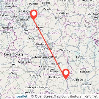 Ulm Lüdenscheid Mitfahrgelegenheit Karte