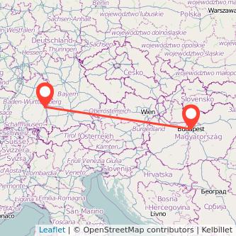 Ulm Budapest Mitfahrgelegenheit Karte