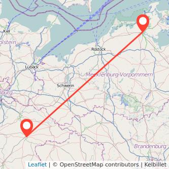 Uelzen Stralsund Mitfahrgelegenheit Karte