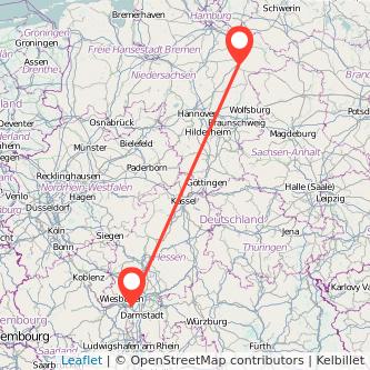 Uelzen Rüsselsheim Mitfahrgelegenheit Karte