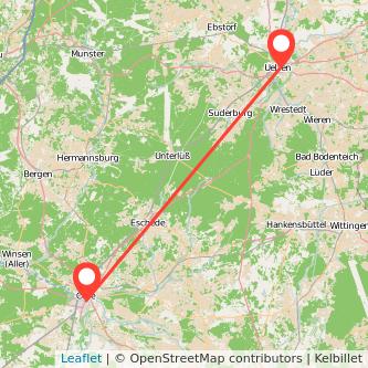 Uelzen Celle Mitfahrgelegenheit Karte