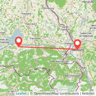 Übersee Salzburg Bahn Karte