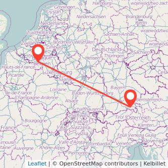 Übersee Charleroi Bahn Karte