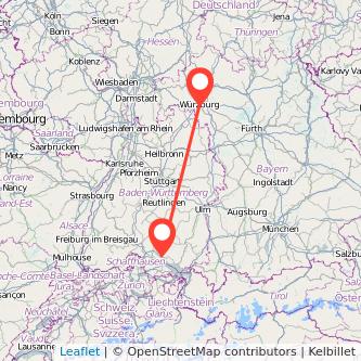 Überlingen Würzburg Bus Karte