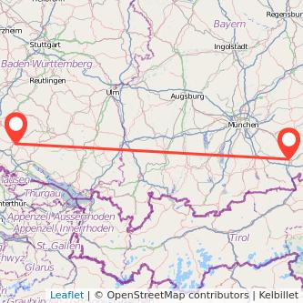 Tuttlingen Rosenheim Bahn Karte