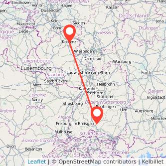 Tuttlingen Koblenz Bahn Karte