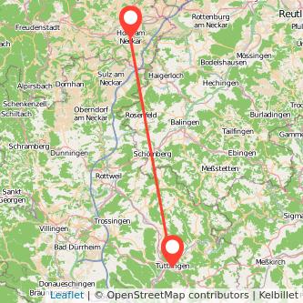 Tuttlingen Horb am Neckar Bahn Karte
