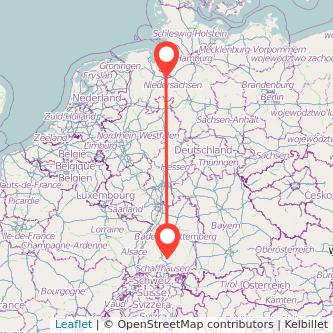 Tuttlingen Bremen Mitfahrgelegenheit Karte