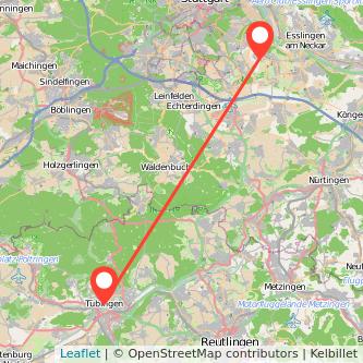 Tübingen Ostfildern Mitfahrgelegenheit Karte