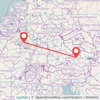 Trier Linz Mitfahrgelegenheit Karte