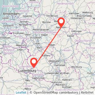 Trier Paderborn Mitfahrgelegenheit Karte