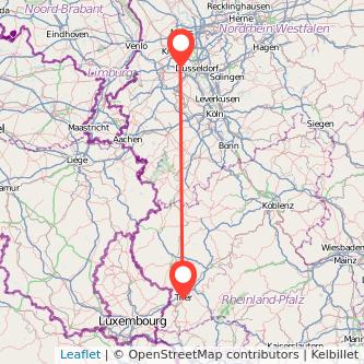 Trier Kaarst Mitfahrgelegenheit Karte
