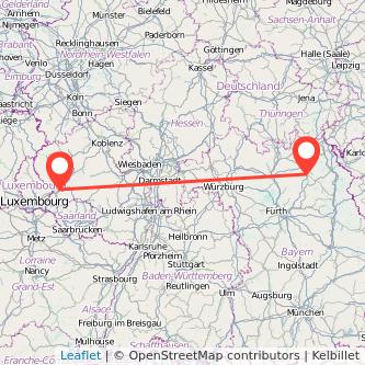 Trier Bayreuth Mitfahrgelegenheit Karte