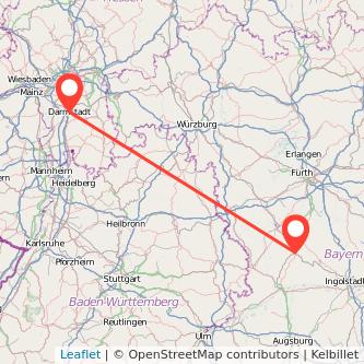 Treuchtlingen Darmstadt Bahn Karte