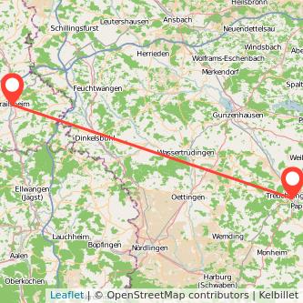 Treuchtlingen Crailsheim Bahn Karte