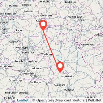 Treuchtlingen Bad Hersfeld Bahn Karte