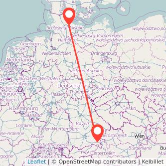 Traunstein Kiel Mitfahrgelegenheit Karte