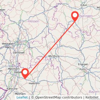 Suhl Sinsheim Mitfahrgelegenheit Karte