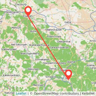 Suhl Eisenach Mitfahrgelegenheit Karte
