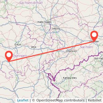 Suhl Dresden Mitfahrgelegenheit Karte