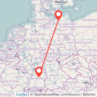 Stuttgart Rostock Mitfahrgelegenheit Karte