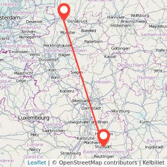 Stuttgart Rheine Mitfahrgelegenheit Karte