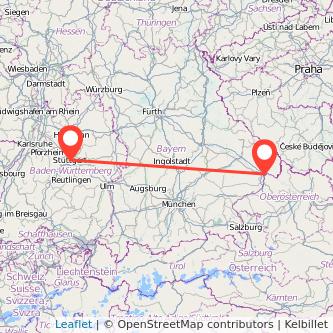 Stuttgart Passau Mitfahrgelegenheit Karte