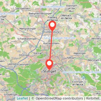 Stuttgart Ludwigsburg Mitfahrgelegenheit Karte