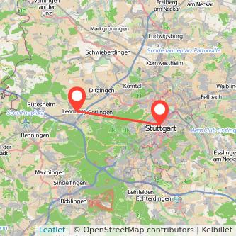 Stuttgart Leonberg Mitfahrgelegenheit Karte