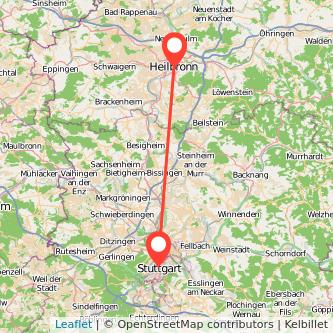 Stuttgart Heilbronn Mitfahrgelegenheit Karte