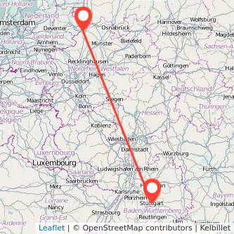 Stuttgart Gronau Mitfahrgelegenheit Karte