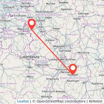 Stuttgart Eschweiler Mitfahrgelegenheit Karte