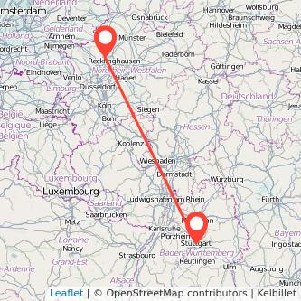 Stuttgart Dorsten Mitfahrgelegenheit Karte