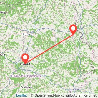 Stuttgart Crailsheim Mitfahrgelegenheit Karte