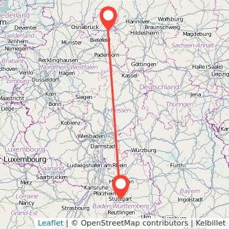 Stuttgart Bad Oeynhausen Bahn Karte