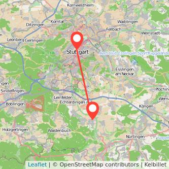 Stuttgart Filderstadt Mitfahrgelegenheit Karte