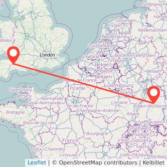 Stuttgart Taunton train map