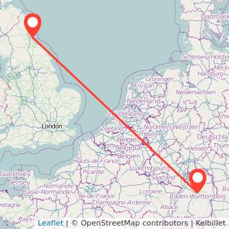 Stuttgart Sunderland bus map