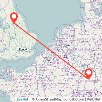 Stuttgart Leeds train map