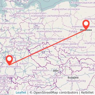 Stuttgart Warschau Mitfahrgelegenheit Karte