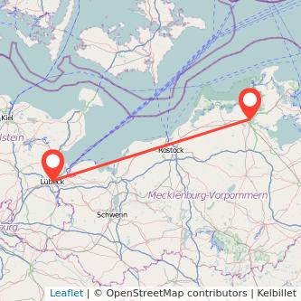 Stralsund Lübeck Mitfahrgelegenheit Karte