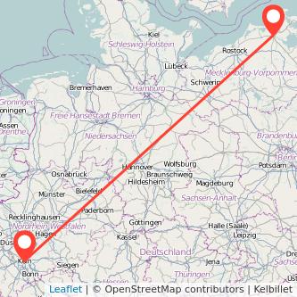 Stralsund Köln Mitfahrgelegenheit Karte