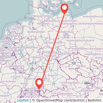 Stralsund Friedrichshafen Bahn Karte