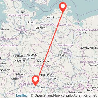 Stralsund Erfurt Mitfahrgelegenheit Karte