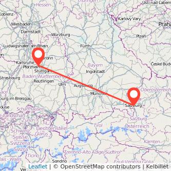 Salzburg Vaihingen an der Enz Bahn Karte