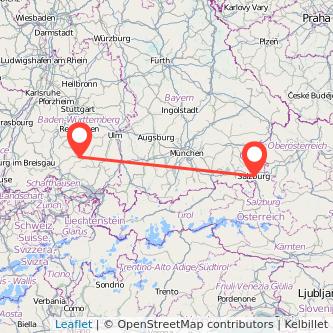 Salzburg Sigmaringen Mitfahrgelegenheit Karte